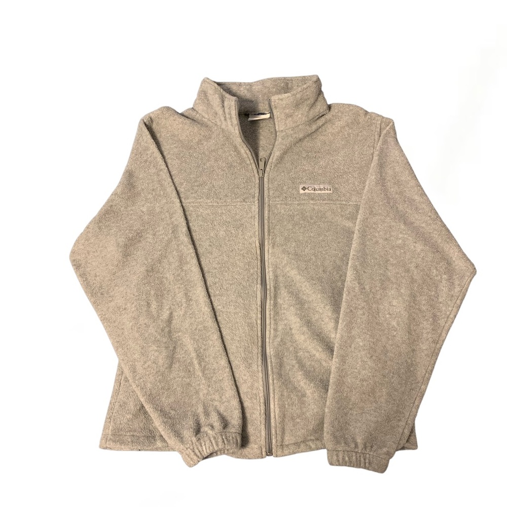 Fleece Columbia Zip-up Sweatshirt.